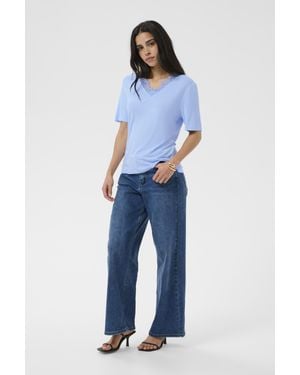 Kaffe T-Shirt Kacarla T-Shirt Regular Fit - Blau