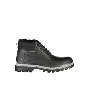 Carrera Herren Schwarze Kunstleder Stiefeletten Ca25370
