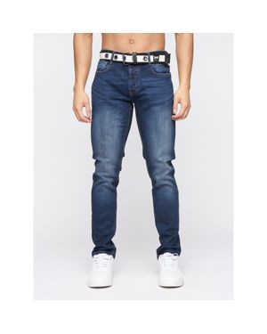 Crosshatch "Barbeck" Jeans Für Herren - Blau