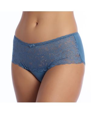 Playtex P0Bvu Damen-Höschen Mit Hoher Taille Und Spitze - Blau