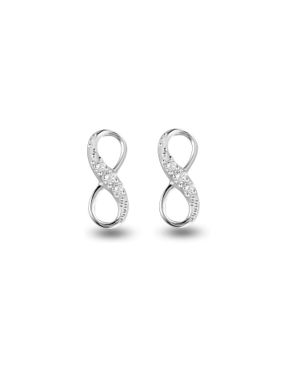 Bibei Damen Infinity-Ohrringe Mit Funkeln Bipe060 - Mettallic