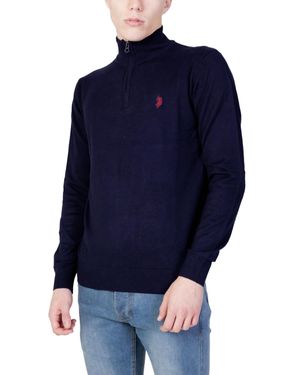 U.S. POLO ASSN. U. Polo Assn. Herren Pullover Mit Halbem Reissverschluss Marineblau