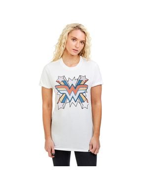 Dc Comics Wonder Burst Damen T-Shirt - Weiß