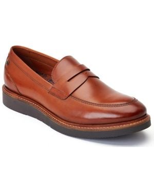 Base London Sid Leder Herren Mokassins - Braun