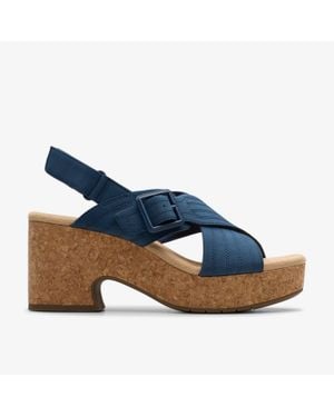 Clarks Nerisa West Nubuck Sandalen - Blau