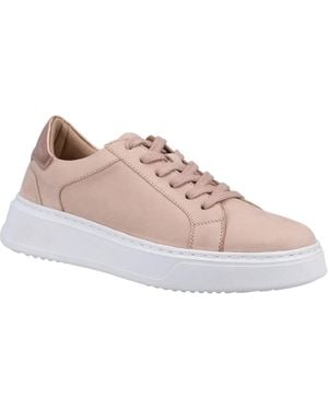 Hush Puppies Camille Leder Damen Blush Turnschuhe - Pink