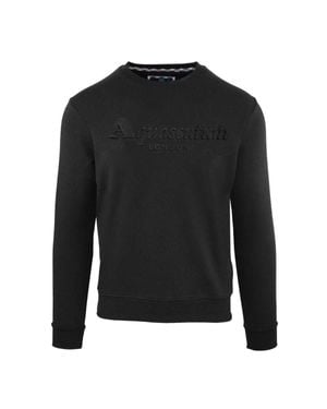 Aquascutum Erwachsenen Sweatshirt Mit Geprägtem Logo - Schwarz