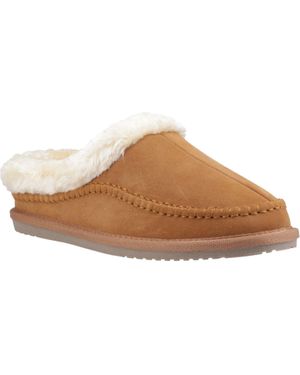 Hush Puppies Atticus Wildleder Herren Hausschuhe - Braun