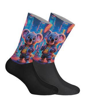 Jenes Socks Lustig Bedruckte Lange Socken Für Herren Und Damen - Blau
