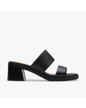 Clarks Jaylan Dusk Schwarze Leder-Sandalen