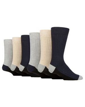 Wildfeet 6Er-Pack Herren-Stiefelsocken - Blau