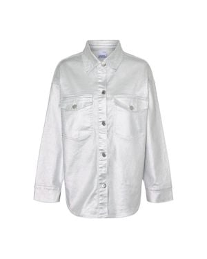 Vero Moda "Riva" Hemd Für Damen, Überschnittene Schulter, Übergroß - Blau