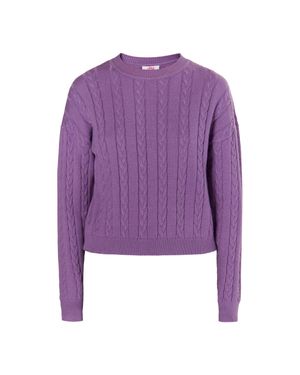 myMo Strickpullover Damen - Lila