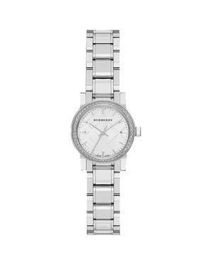 Burberry Bu9220 Damenuhr The City Diamanten 26Mm - Mettallic