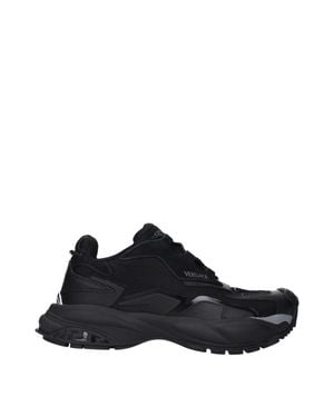 Versace F84914 Fabric Athletic Sneakers - Schwarz