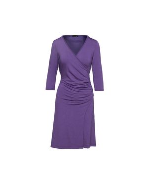 Conquista Faux-Wrap-Wollkleid Aus Jersey-Stoff - Lila
