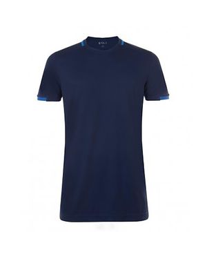 Sol's Herren Classico Kontrast Kurzarm Fußball T-Shirt (Marineblau/Royal Blau)