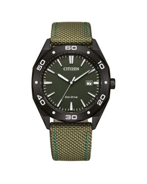 Citizen Herren Grau Uhr Bm7635-01X - Grün