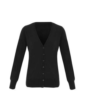 PREMIER "Essential" Strickjacke V-Ausschnitt Für Damen - Schwarz