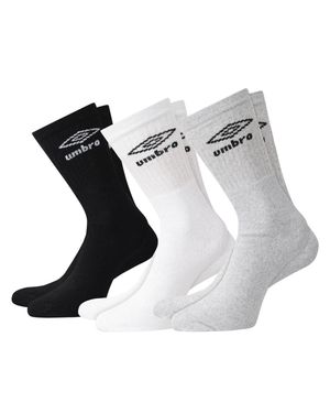 Umbro Socken Für Herren(3Er-Pack) (Schwarz/Weiß/Grau)
