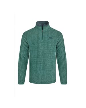 Weird Fish "Newark" Fleece-Oberteil Mit Kurzem Reißverschluss Für Herren (Blattgrün)