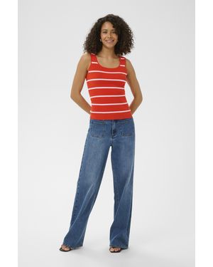 Kaffe Ärmellose Kamorita Ärmellose Slim Fit - Blau