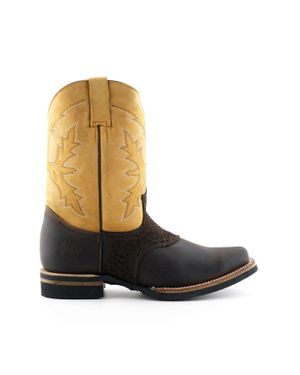 Grinders Braune Cowboy-Chelsea-Stiefel Von Aus Leder – Frontier