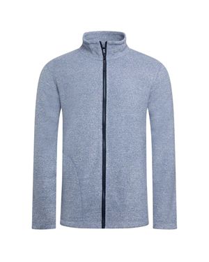 Weird Fish "Thames" Fleece-Oberteil Durchgehender Reißverschluss Für Herren (Mittelblau)