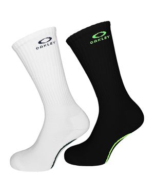 Oakley 2Er-Pack Ellipse Macro Herren Radsocken/Weiß - Schwarz