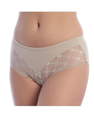 Selene Spitzen-Culotte-Höschen Für Frauen, Modell Brigitte. Eleganz, Komfort Und Perfekte Passform - Braun