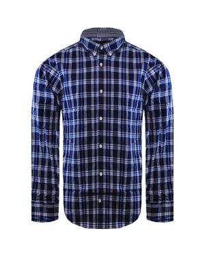 Eden Park Paris Karierte Herrenbluse - Blau