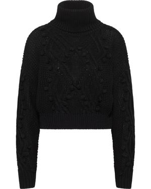IZIA Pull À Col Roulé En Tricot Gaya - Schwarz