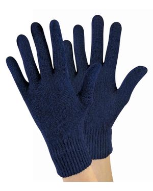 Sock Snob Ladies Knitted Magic Thermal Wool Handschuhe Für Kaltes Wetter - Blau