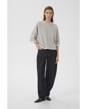 Karen By Simonsen Halblange Ärmel Kberis Halblange Ärmel Loose Fit - Grau