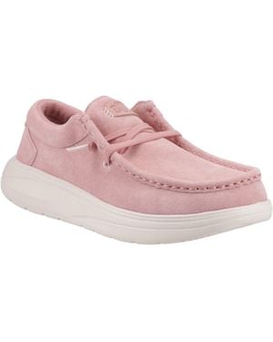 HEYDUDE Wendy Comf Wildleder Damen Mokassins Schuhe - Pink