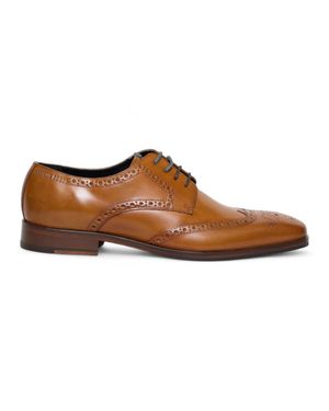 Antique Rogue Herren Oxford Derby Brogue Aus Hellbraunem Leder