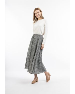 Dreimaster Maxirock Damen Schwarz Weiss - Weiß