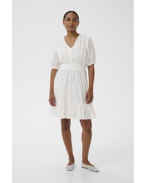 Kaffe Kleid Kabea Kleid Regular Fit - Weiß