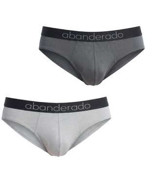 Abanderado 2Er-Pack Sensitive Bambus Herren-Slips A0C7L - Grau