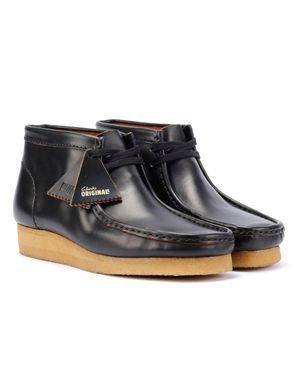 Clarks Wallabee Farbe lederstiefel - Blau