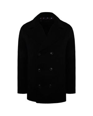 Ben Sherman Schlichter Herren Mantel - Schwarz