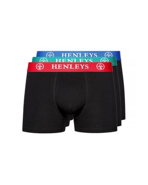 Henleys "Primas" Boxershorts Für Herren(3Er-Pack) - Schwarz