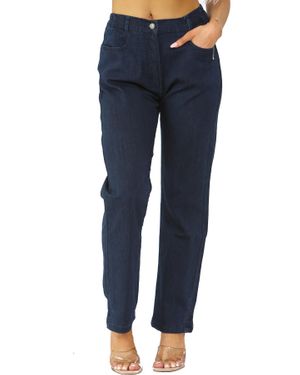 MYT Damen-Jeans Mit Seitlichem Elastischem Bund - Blau