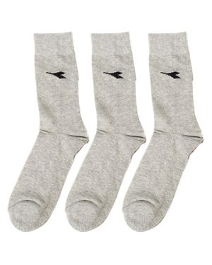 Diadora Pack-3 Sport Socken Hoher Stock - Weiß