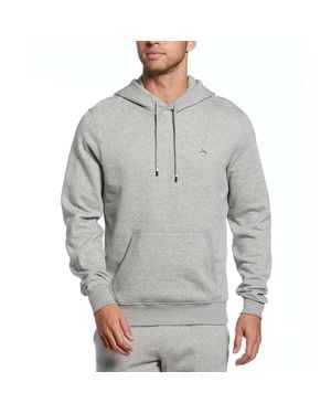 Original Penguin "Sticker Pete" Kapuzenpullover Zum Überziehen Für Herren - Grau