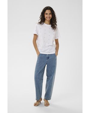 Saint Tropez T-Shirt Emilysz T-Shirt Gerade Passform - Blau
