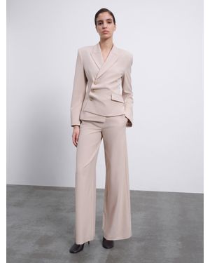 SÉLONE Oris Asymmetric Tailored Blazer - Natural