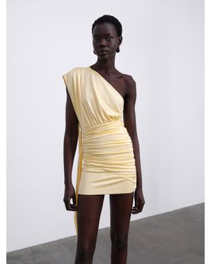 SÉLONE Aurelie One-Shoulder Dress - Yellow