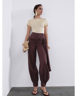 SÉLONE Helen Balloon Trousers - Brown