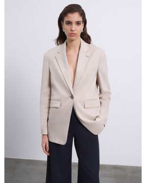 SÉLONE Noema Oversized Blazer - Natural